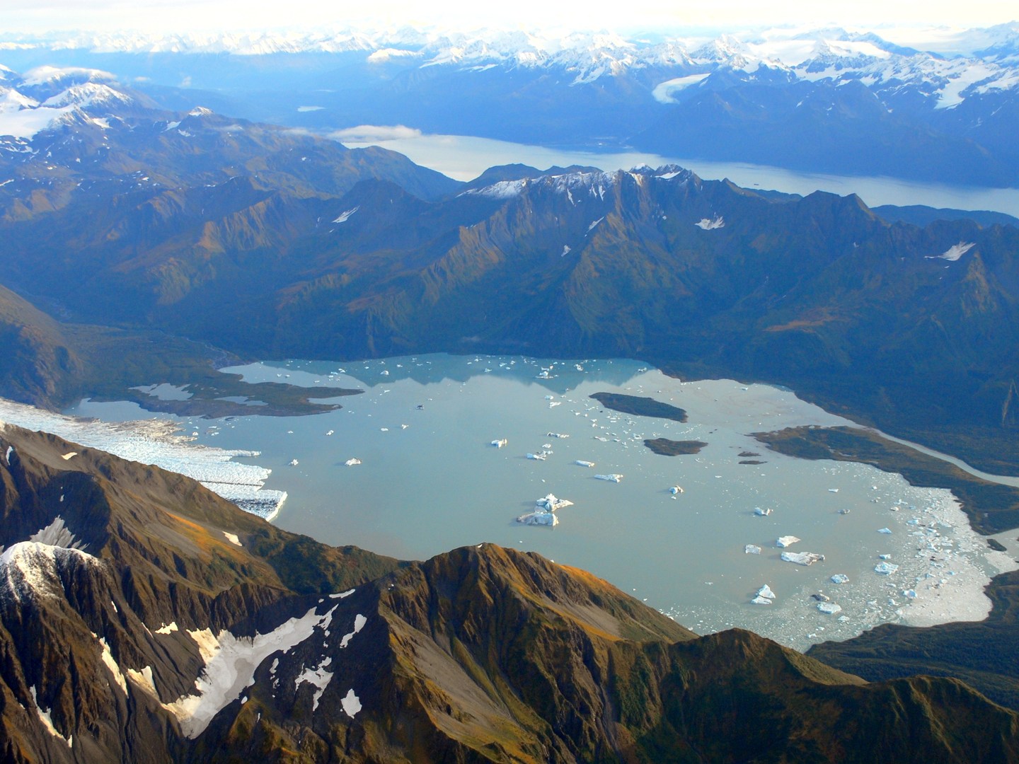 Glacier pond from above