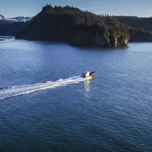 Cold Water Taxi vessel from above