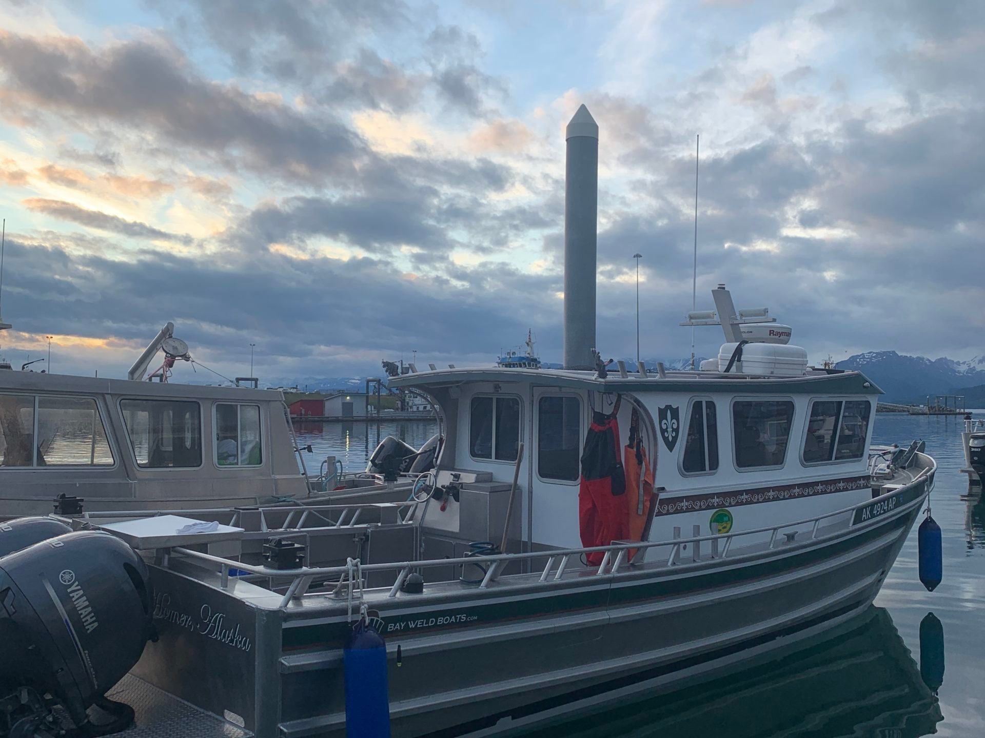 a large ship in the water