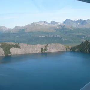 glacier lake from above